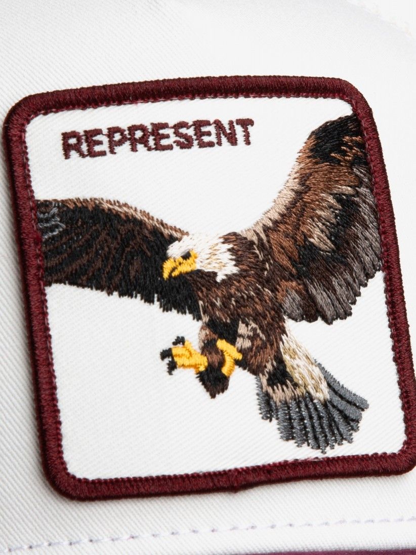 Gorra Goorin Bros Suede Eagle Represent Trucker Blanca y Burdeos Gorra Goorin Bros Suede Eagle Represent Trucker Blanca y Burdeos