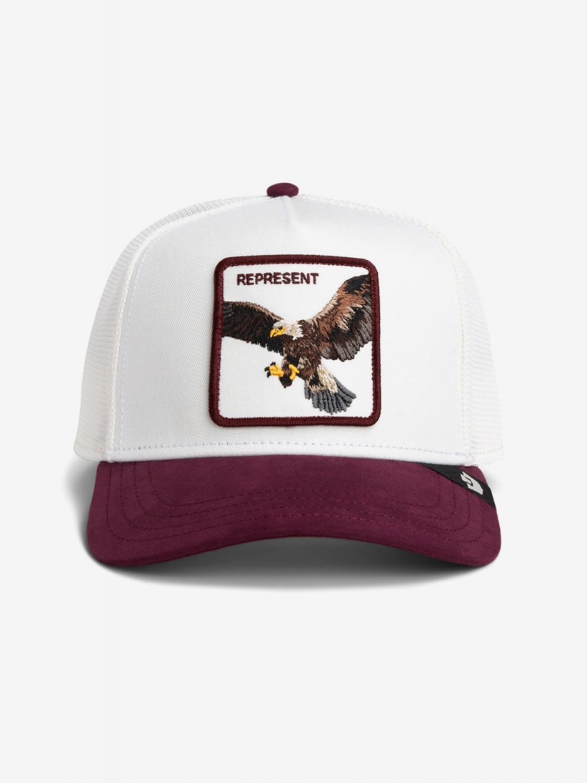 Gorra Goorin Bros Suede Eagle Represent Trucker Blanca y Burdeos Gorra Goorin Bros Suede Eagle Represent Trucker Blanca y Burdeos