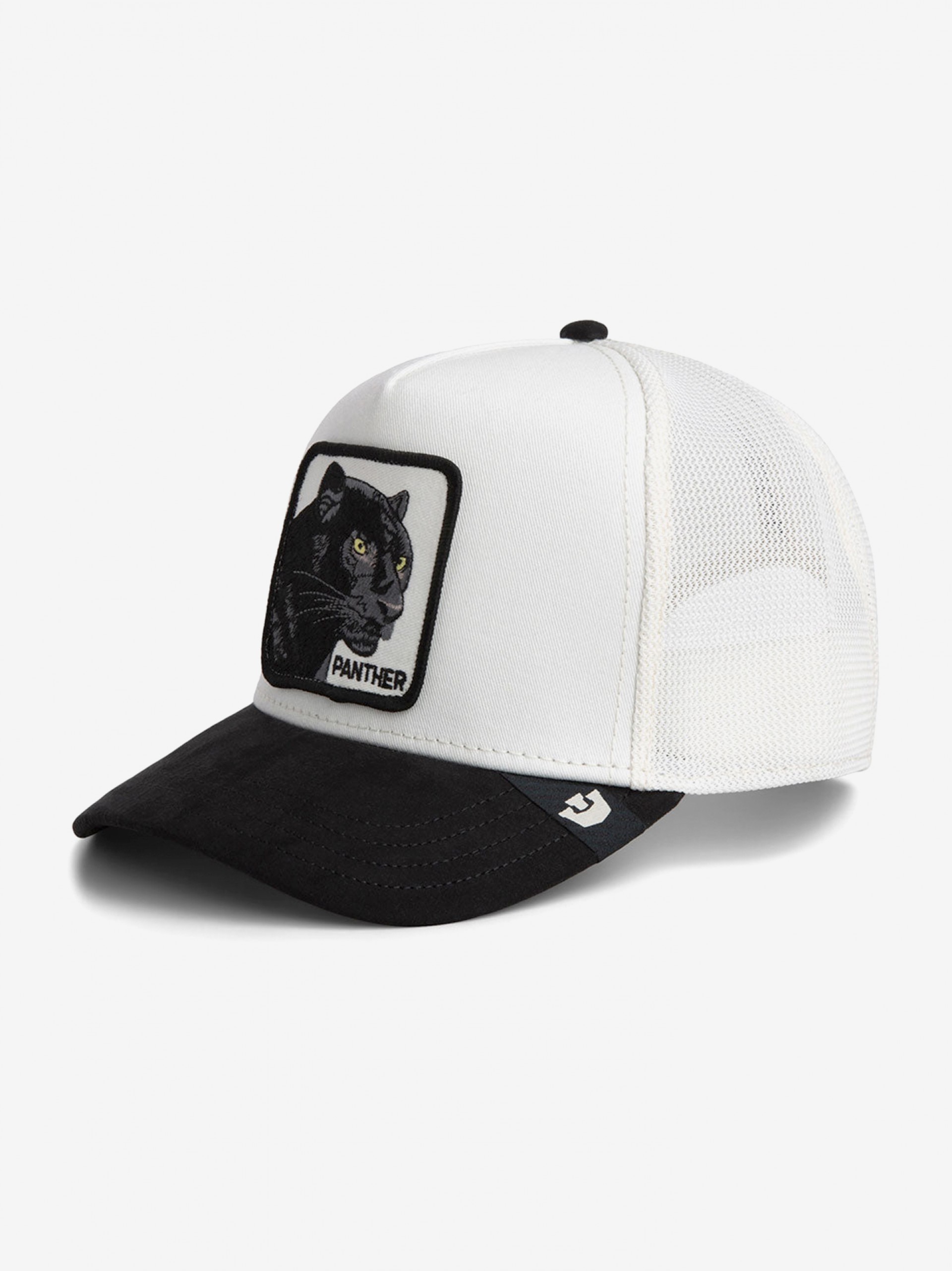 Boné Goorin Bros Suede Black Panther Trucker Branco e Preto