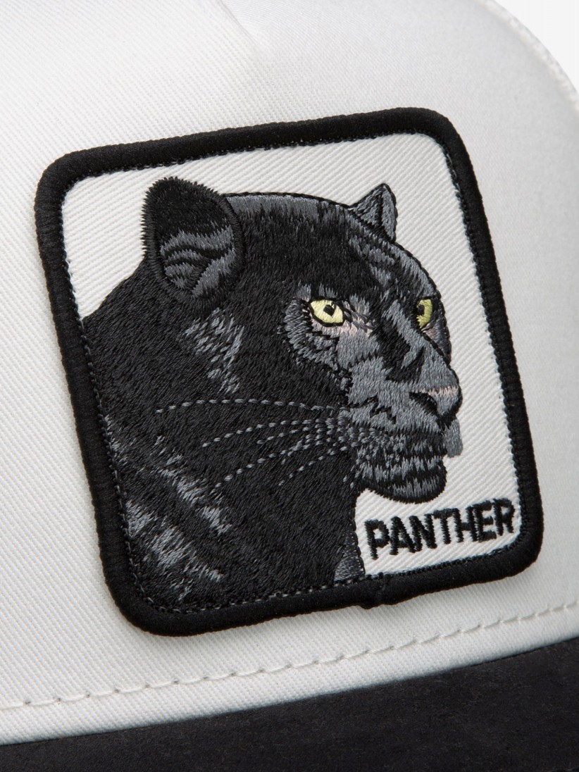 Gorra Goorin Bros Suede Black Panther Trucker Blanca y Negra