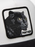 Gorra Goorin Bros Suede Black Panther Trucker Blanca y Negra