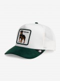 Gorra Goorin Bros Suede Bad Boy Trucker Blanca y Verde