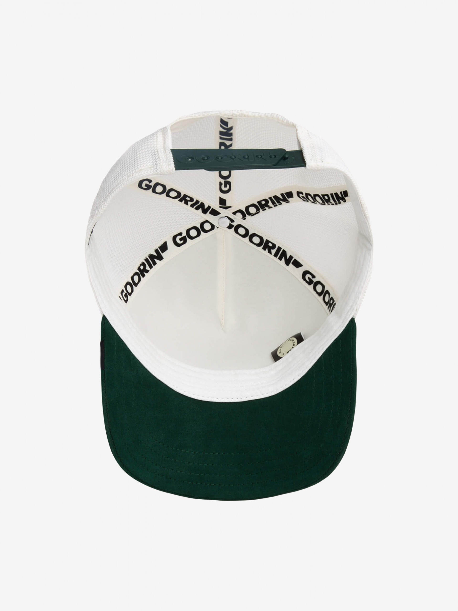 Goorin Bros Suede Bad Boy Trucker White and Green Cap