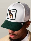 Gorra Goorin Bros Suede Bad Boy Trucker Blanca y Verde