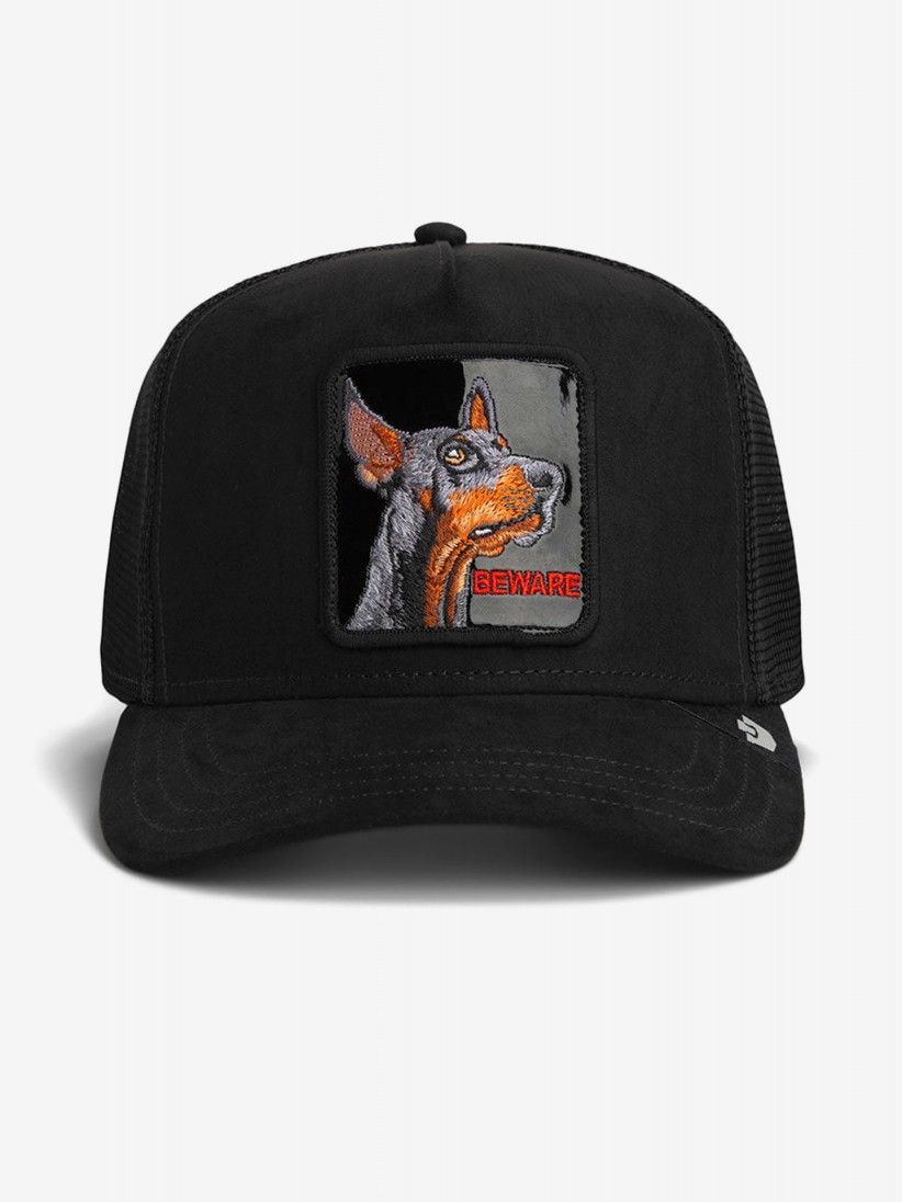 Gorra Goorin Bros Suede Black Out Doberman Trucker Negra