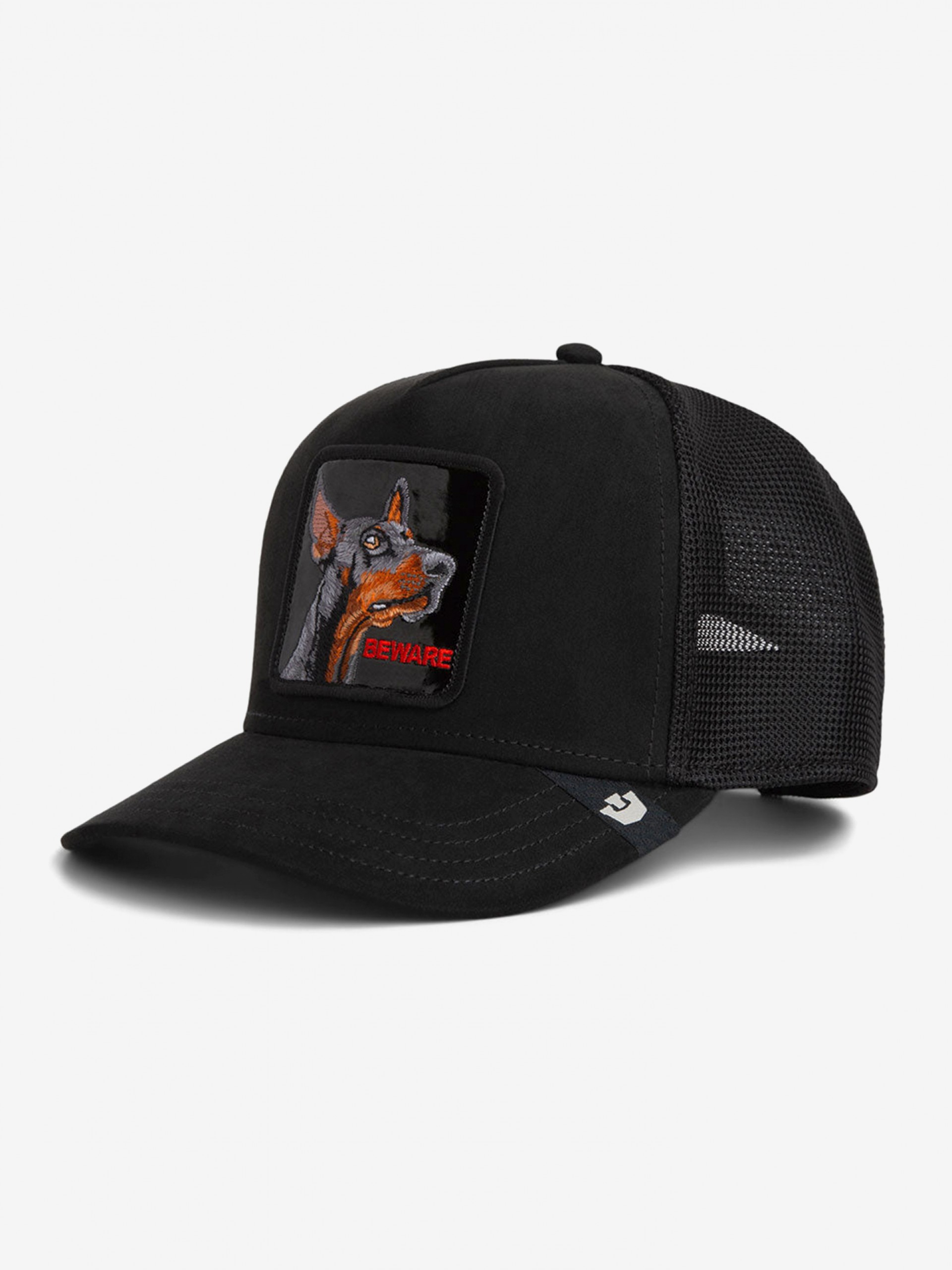 Boné Goorin Bros Suede Black Out Doberman Trucker Preto