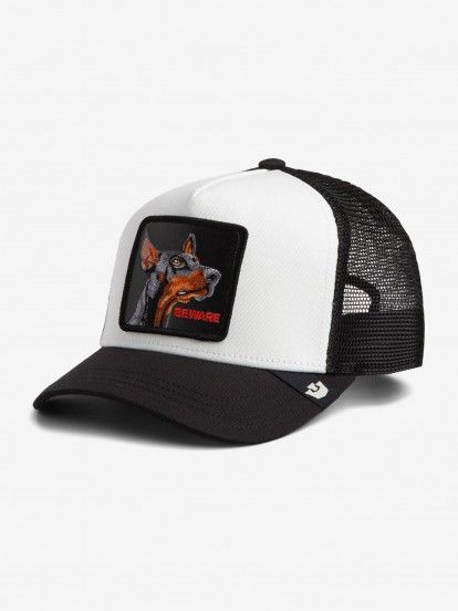 Gorra Goorin Bros Doberman Trucker Blanca y Negra