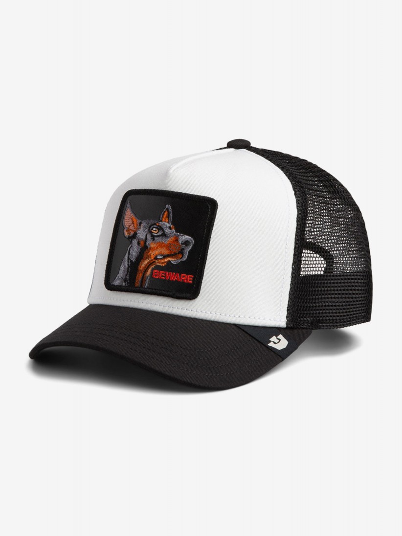 Gorra Goorin Bros Doberman Trucker Blanca y Negra