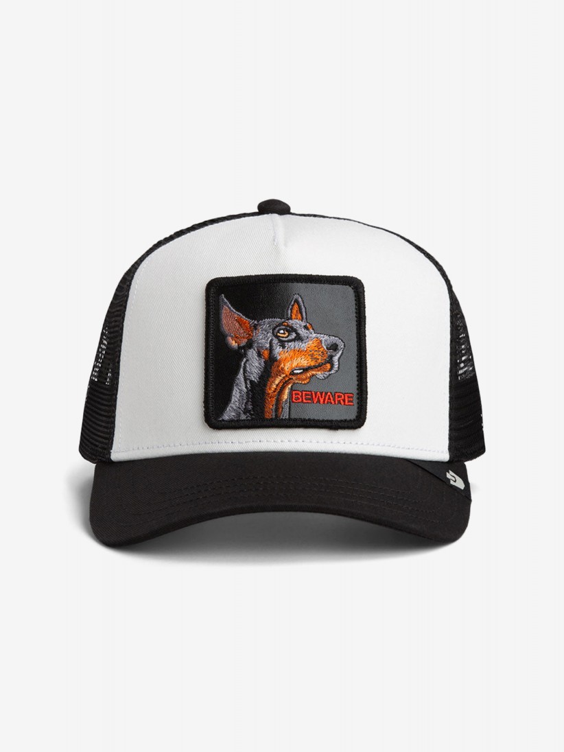 Gorra Goorin Bros Doberman Trucker Blanca y Negra