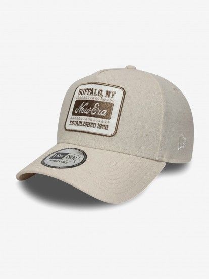 Gorra New Era Patch Linen E-Frame 9FORTY Beige