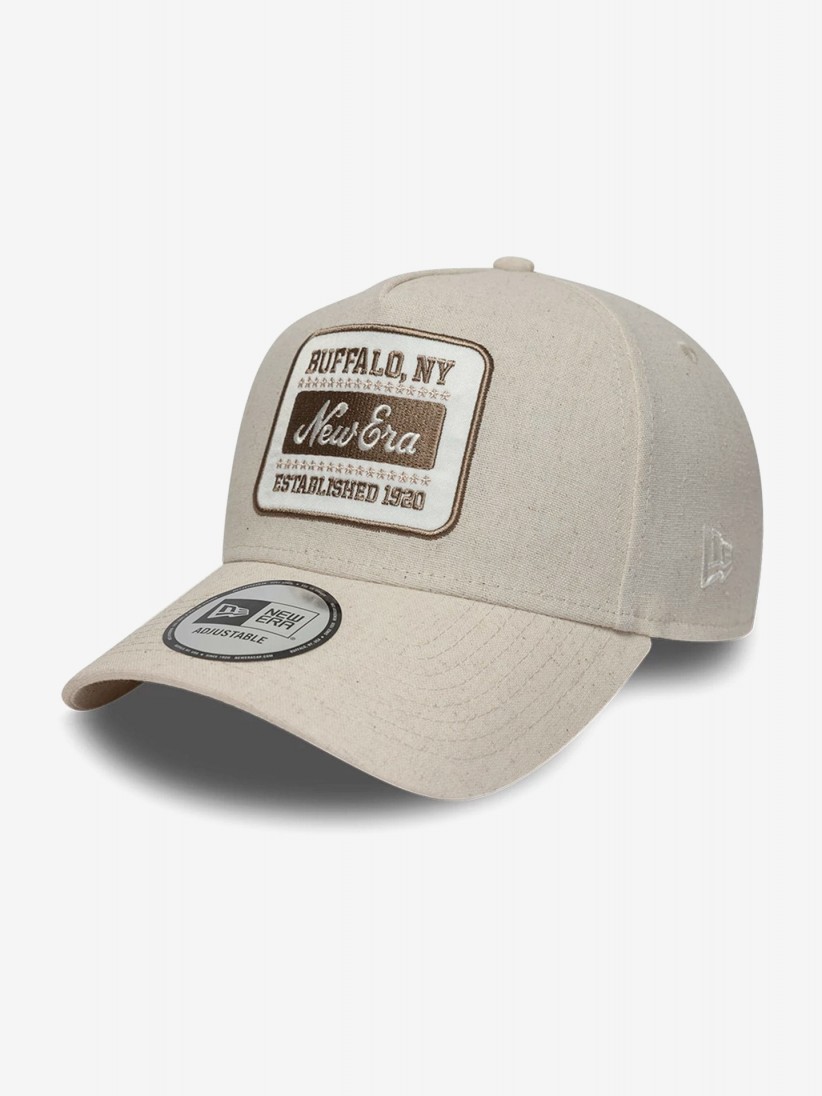Gorra New Era Patch Linen E-Frame 9FORTY Beige