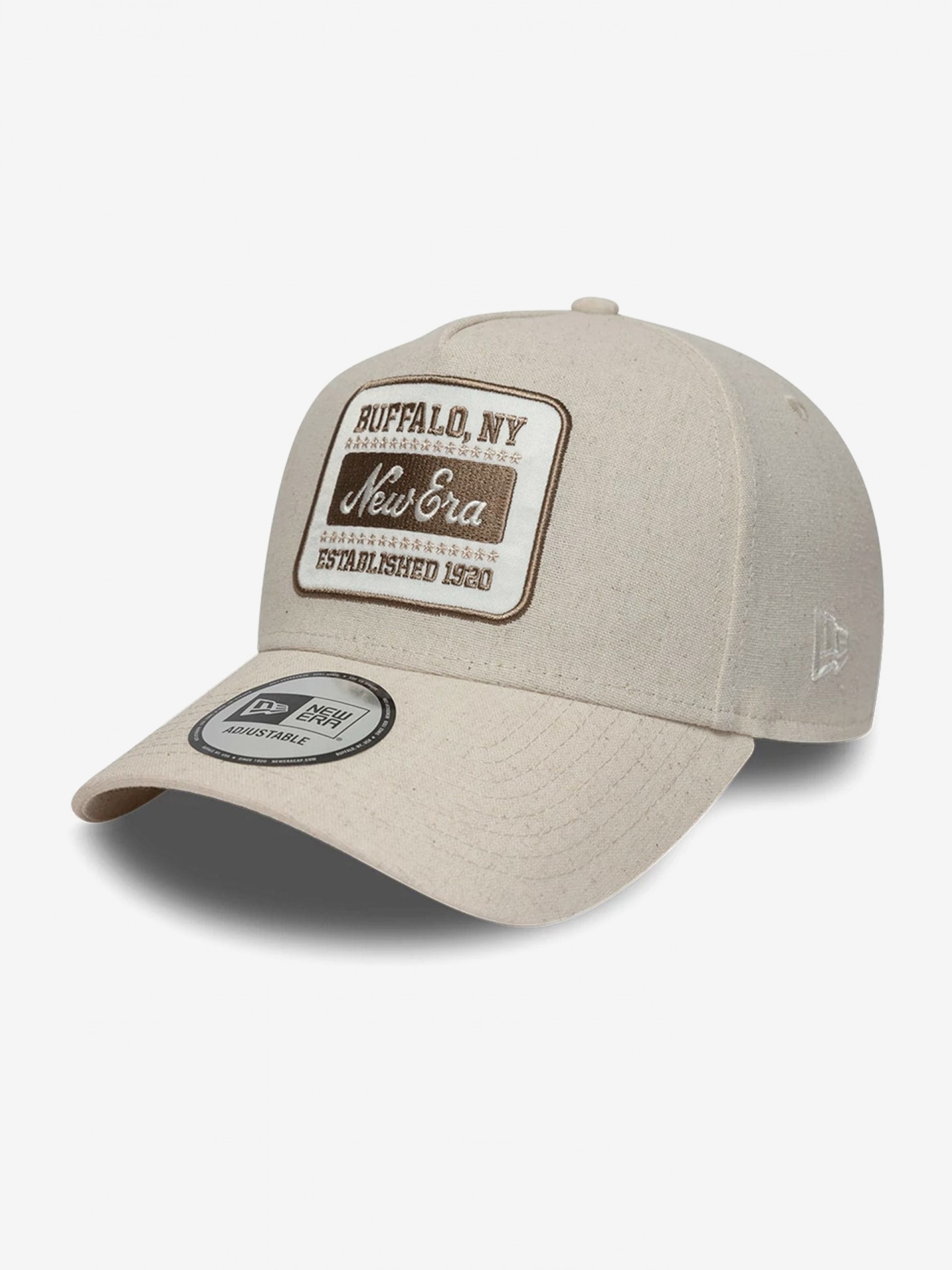 Gorra New Era Patch Linen E-Frame 9FORTY Beige