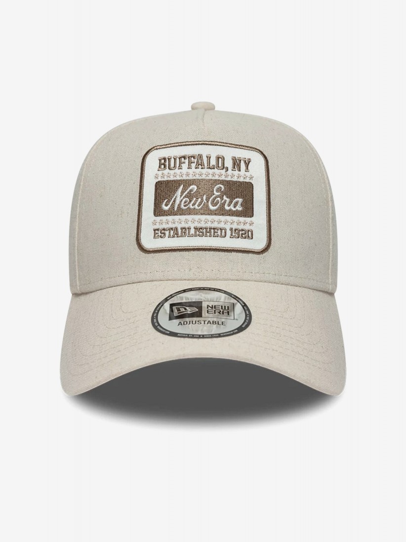 Gorra New Era Patch Linen E-Frame 9FORTY Beige