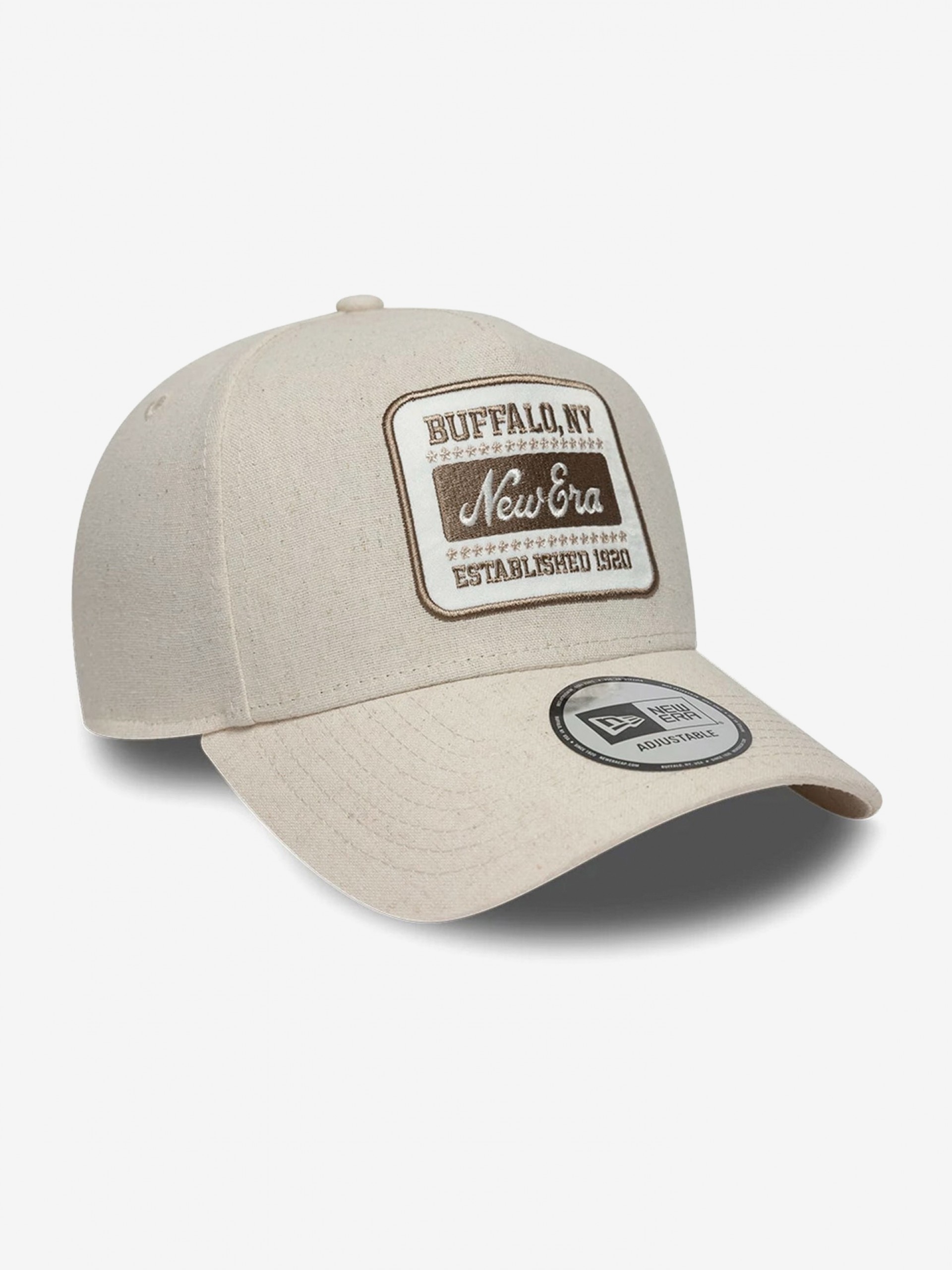 Gorra New Era Patch Linen E-Frame 9FORTY Beige