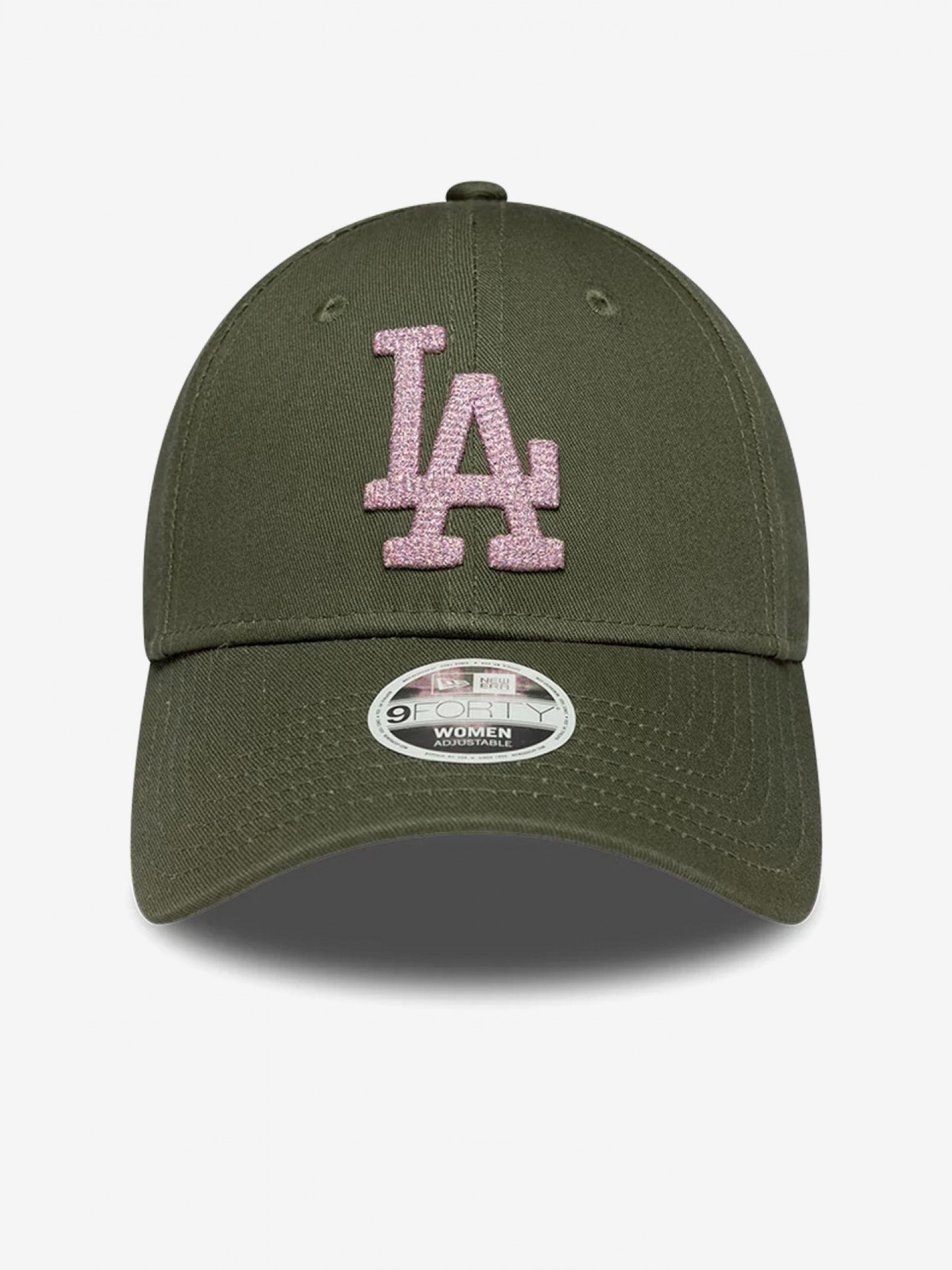 Boné New Era LA Dodgers Metallic 9FORTY Verde e Lilás Para Mulher