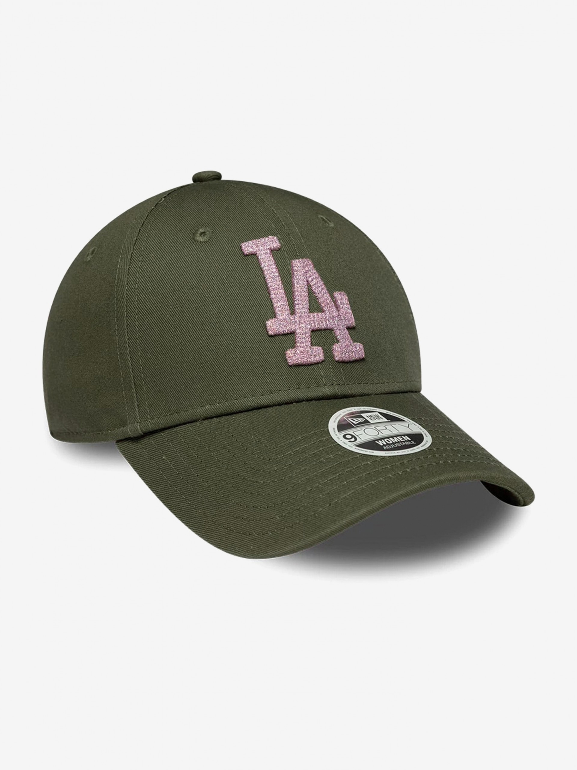 Boné New Era LA Dodgers Metallic 9FORTY Verde e Lilás Para Mulher
