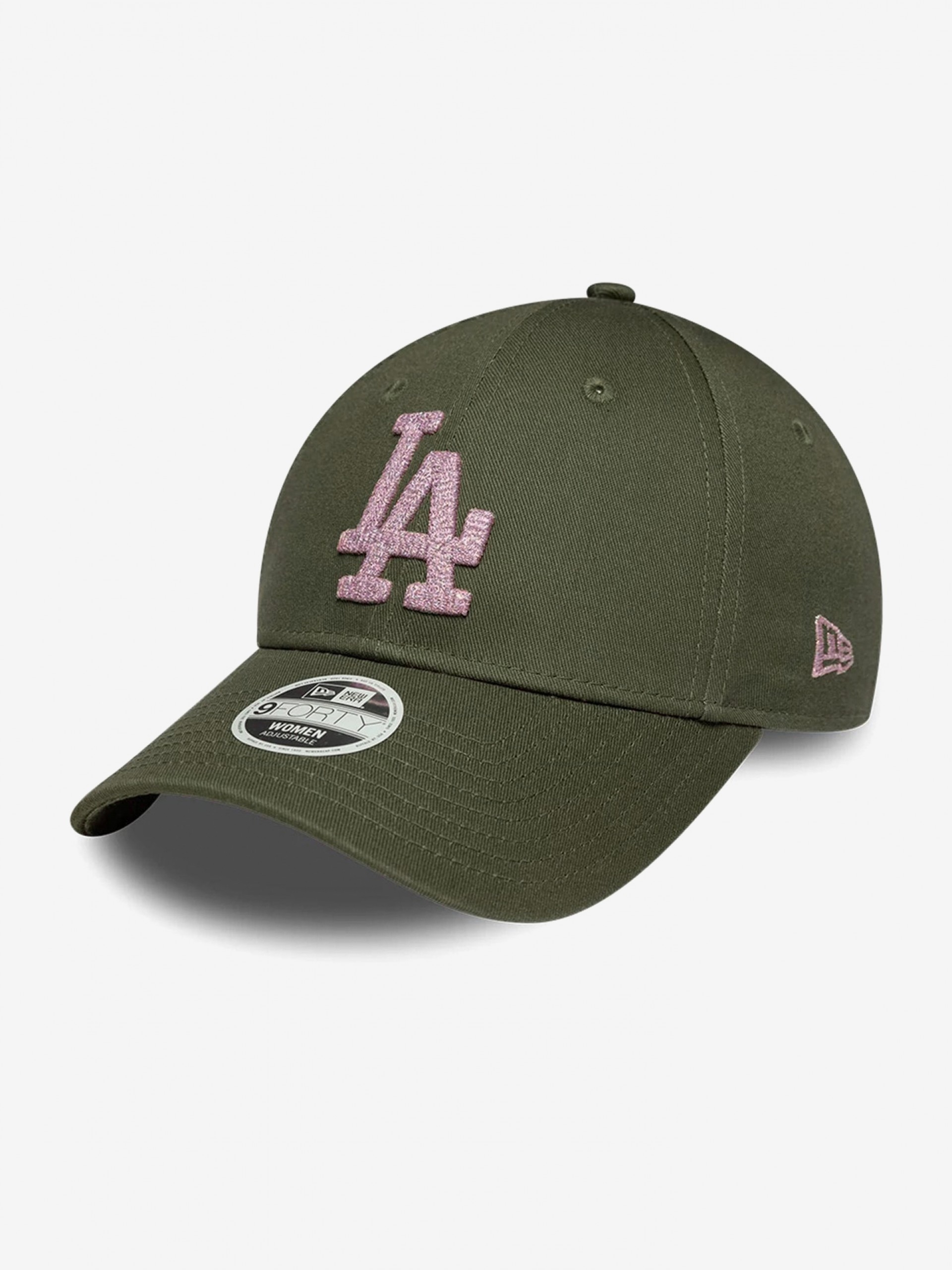 Gorra New Era LA Dodgers Metallic 9FORTY Verde y Lila Para Mujer