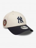 New Era New York Yankees World Series Patch 9FORTY Beige and Blue Cap