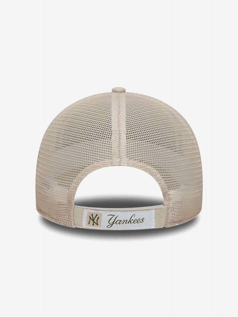 Boné New Era New York Yankees Homefield 9FORTY Trucker Bege e Verde Boné New Era New York Yankees Homefield 9FORTY Trucker Bege e Verde