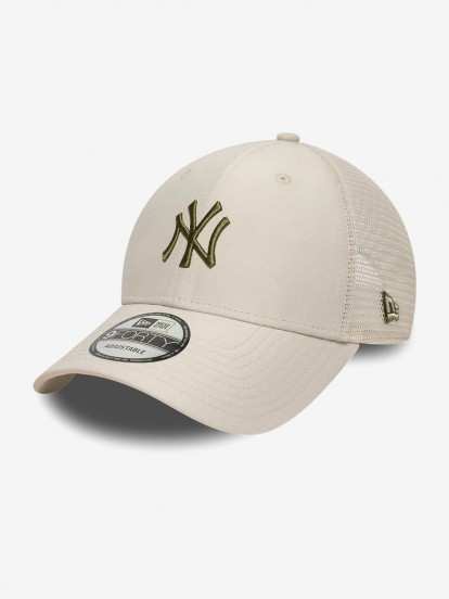 Bon� New Era New York Yankees Homefield 9FORTY Trucker Bege e Verde