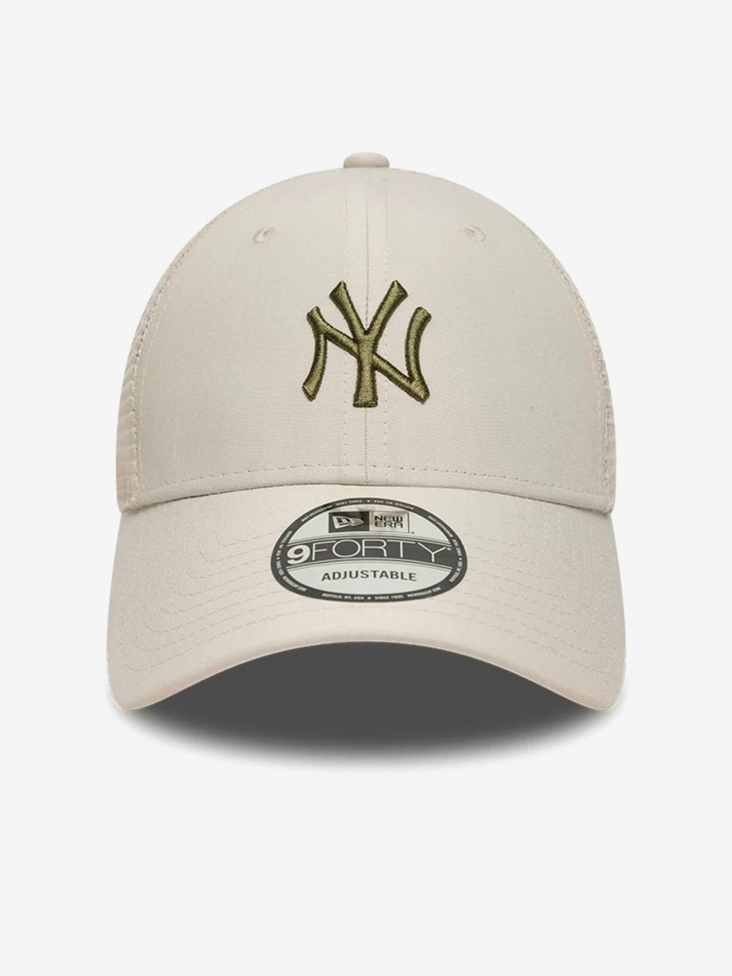 Boné New Era New York Yankees Homefield 9FORTY Trucker Bege e Verde Boné New Era New York Yankees Homefield 9FORTY Trucker Bege e Verde
