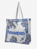 Saco de Praia Havaianas XL Print Branco e Azul