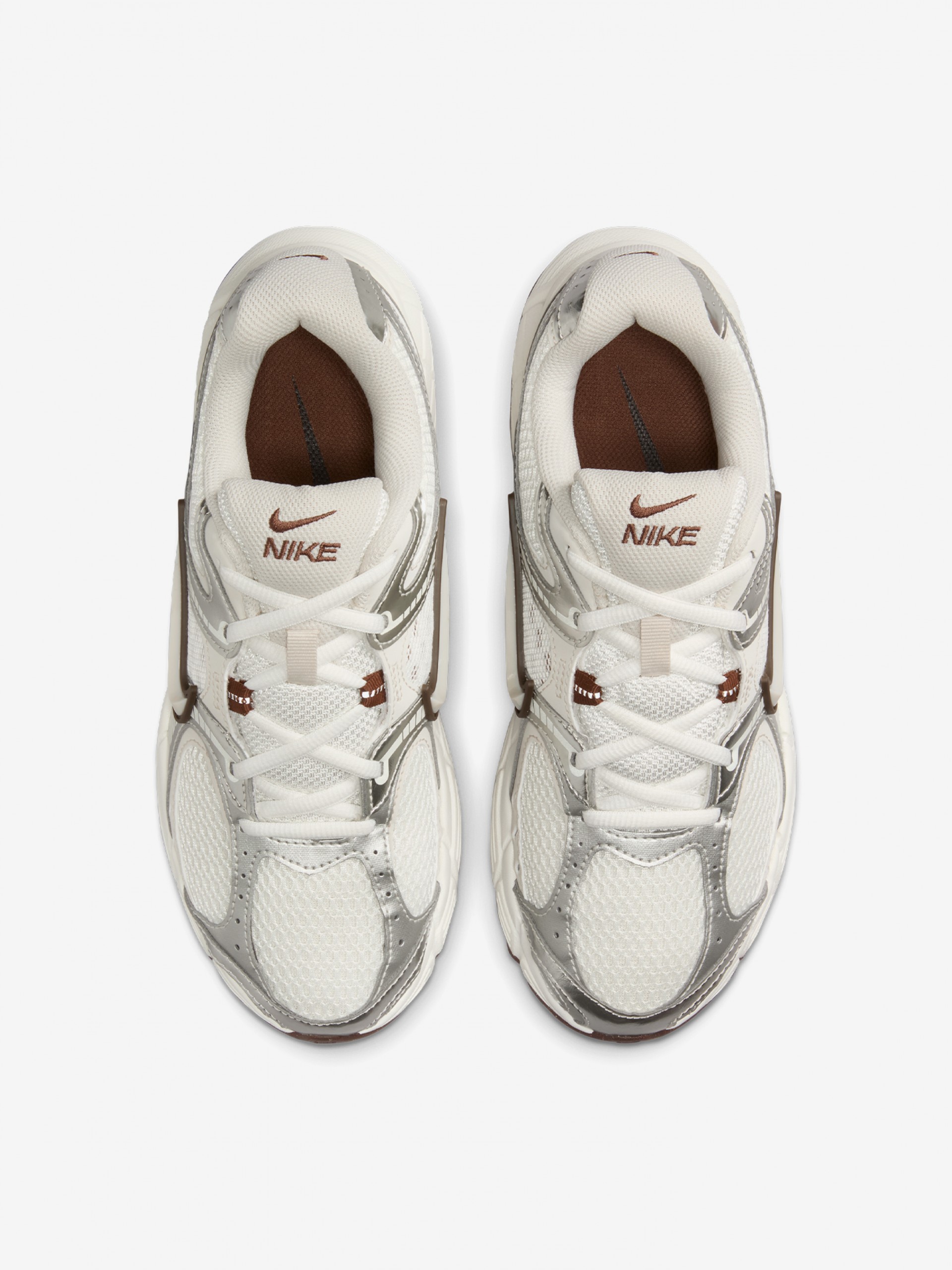 Nike V5 RNR White, Silver and Brown Sneakers For Women