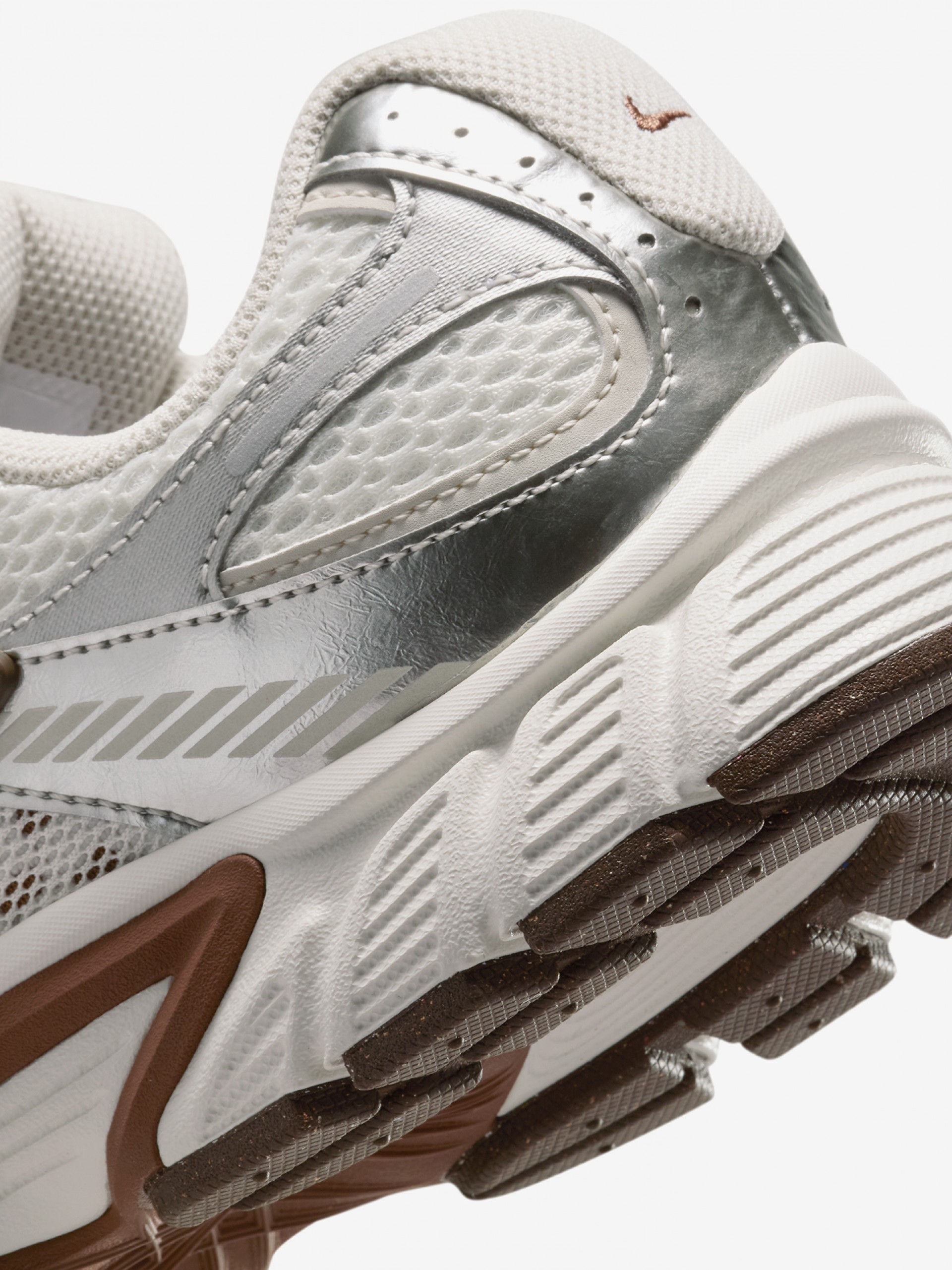 Nike V5 RNR White, Silver and Brown Sneakers For Women