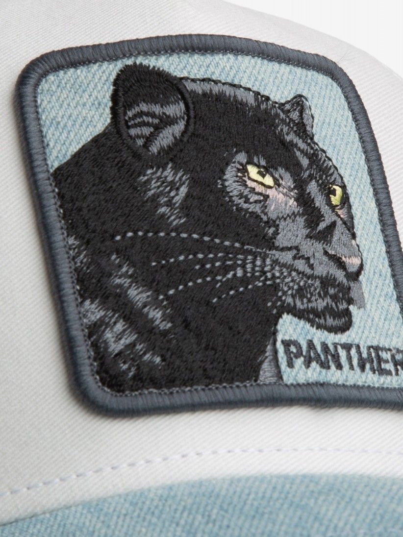 Gorra Vaquera Goorin Bros Black Panther Trucker Blanca y Azul