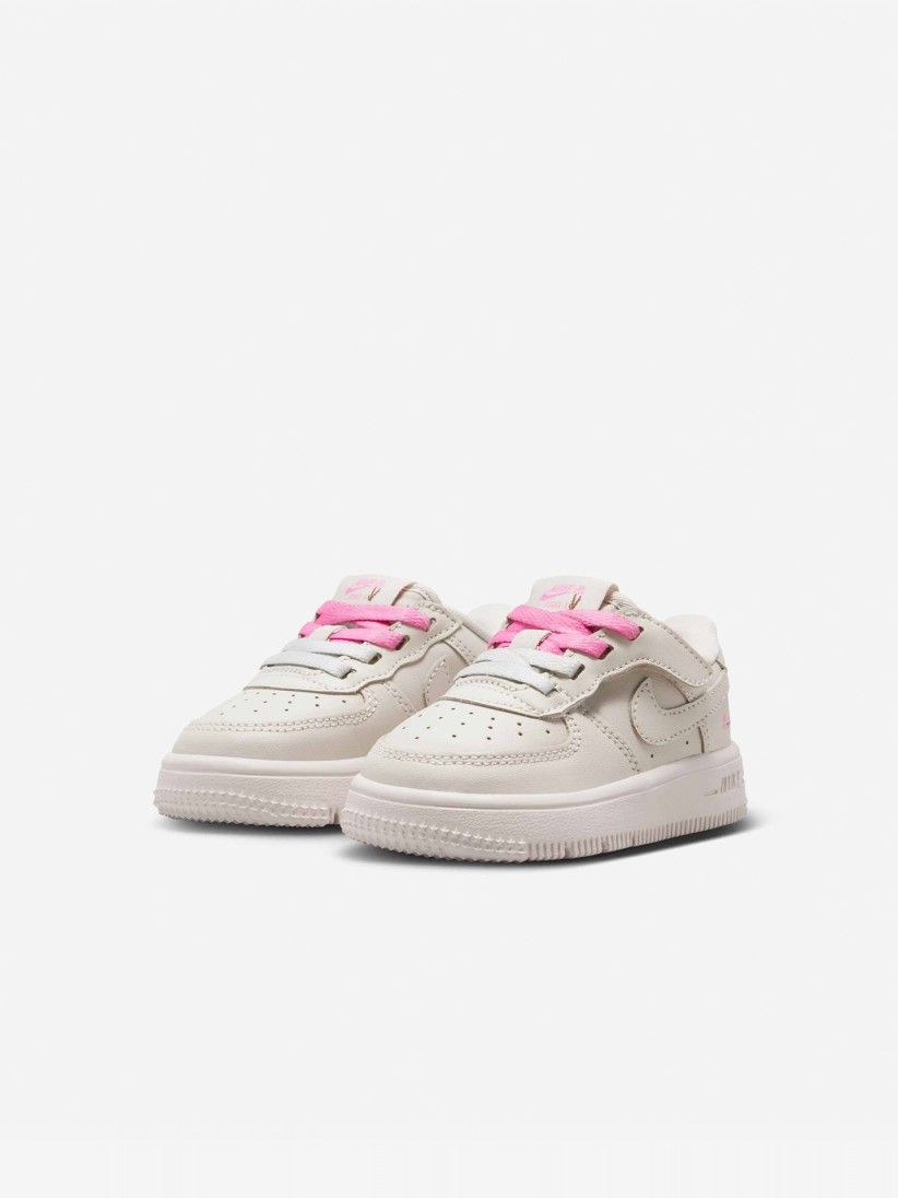 Nike Force 1 Low Easy-On Grey and Pink Sneakers For Baby Nike Force 1 Low Easy-On Grey and Pink Sneakers For Baby