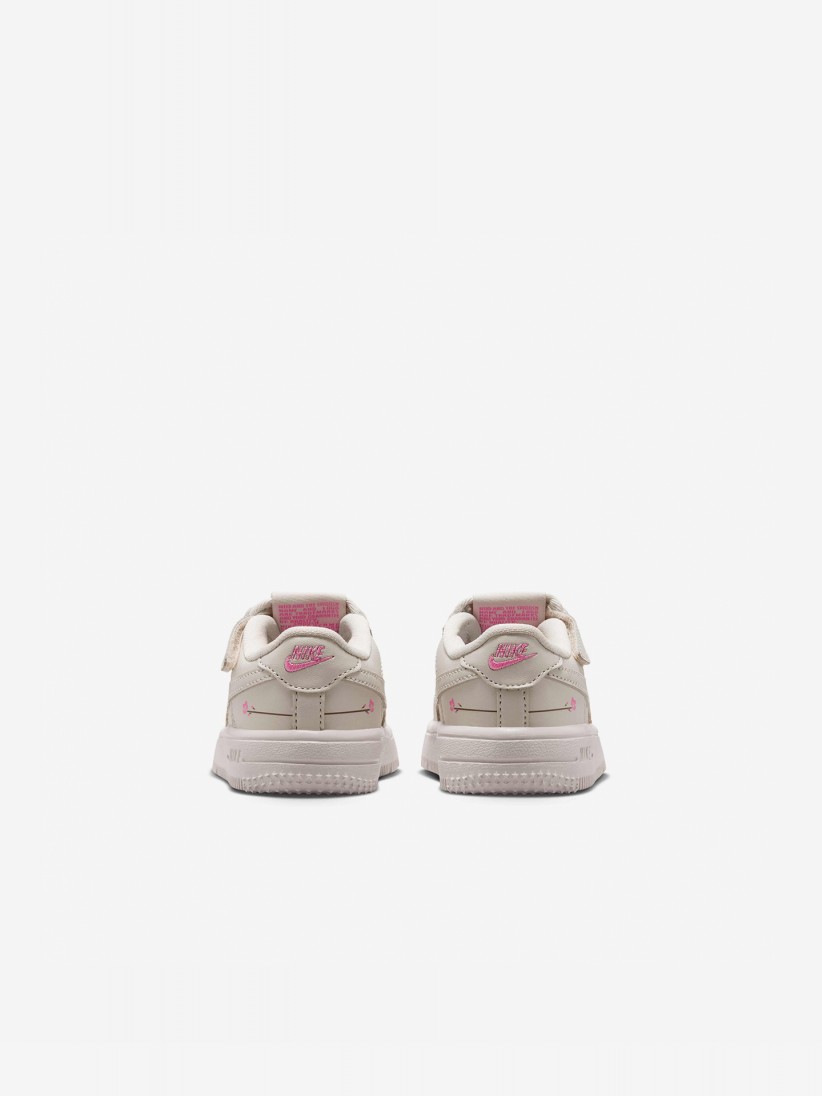 Nike Force 1 Low Easy-On Grey and Pink Sneakers For Baby Nike Force 1 Low Easy-On Grey and Pink Sneakers For Baby