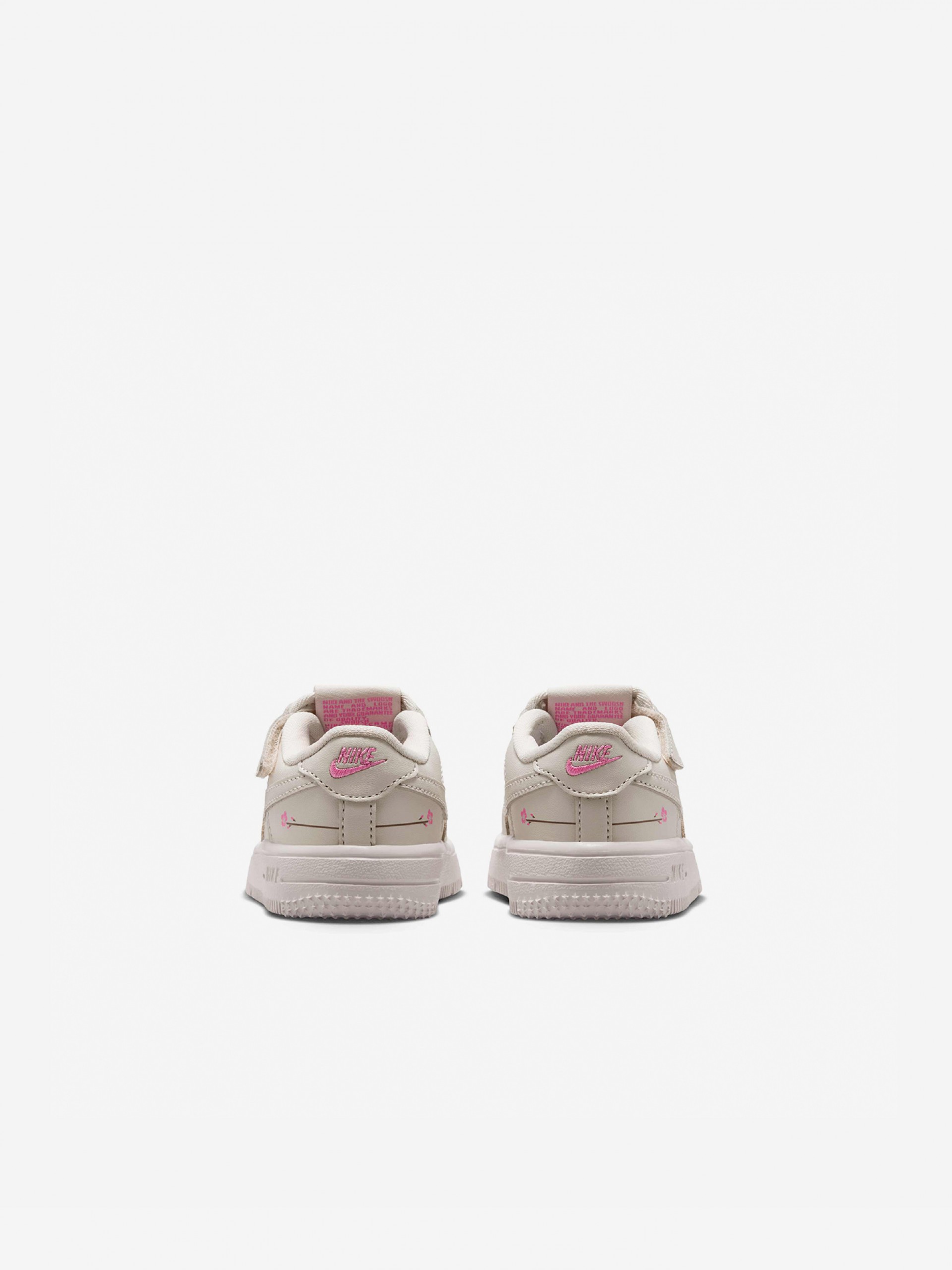 Nike Force 1 Low Easy-On Grey and Pink Sneakers For Baby