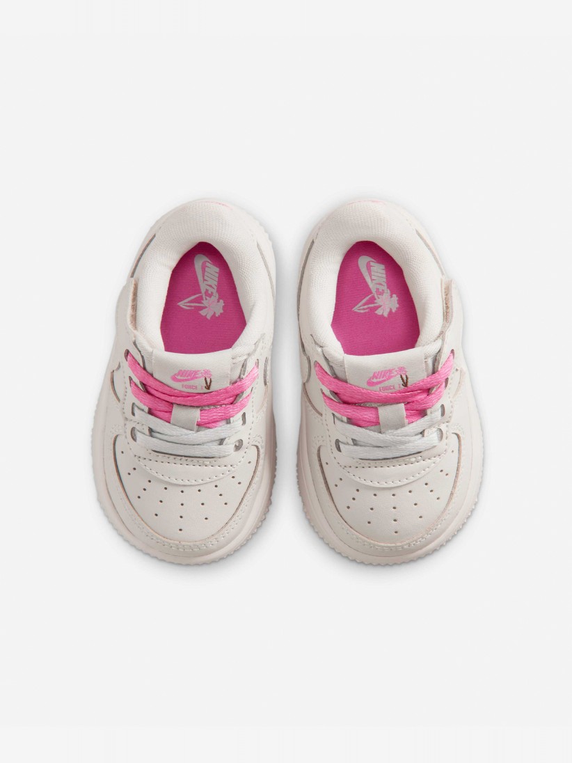 Nike Force 1 Low Easy-On Grey and Pink Sneakers For Baby Nike Force 1 Low Easy-On Grey and Pink Sneakers For Baby