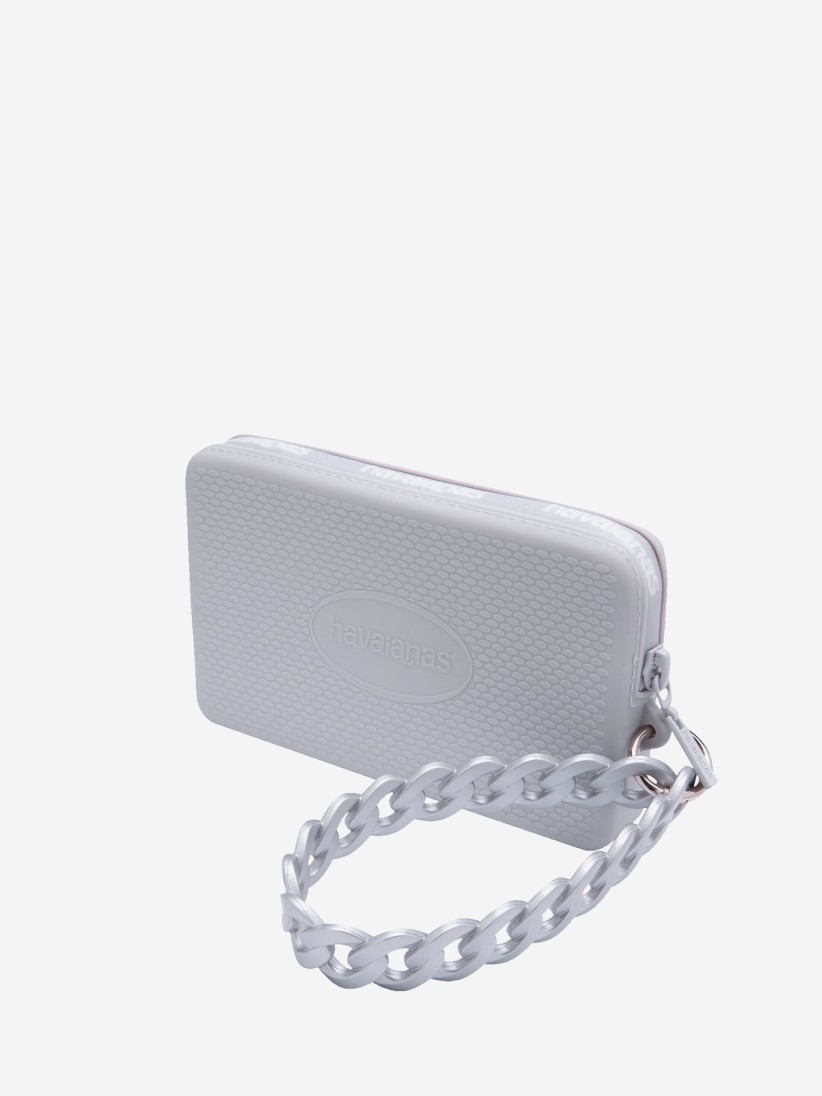 Havaianas Chain II Chrome Grey and Silver Purse
