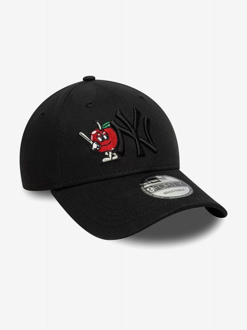 New Era New York Yankees Tonal Icon 9FORTY Black Cap New Era New York Yankees Tonal Icon 9FORTY Black Cap