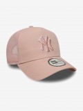 New Era New York Yankees Outline 9FORTY E-Frame Trucker Pink Cap New Era New York Yankees Outline 9FORTY E-Frame Trucker Pink Cap