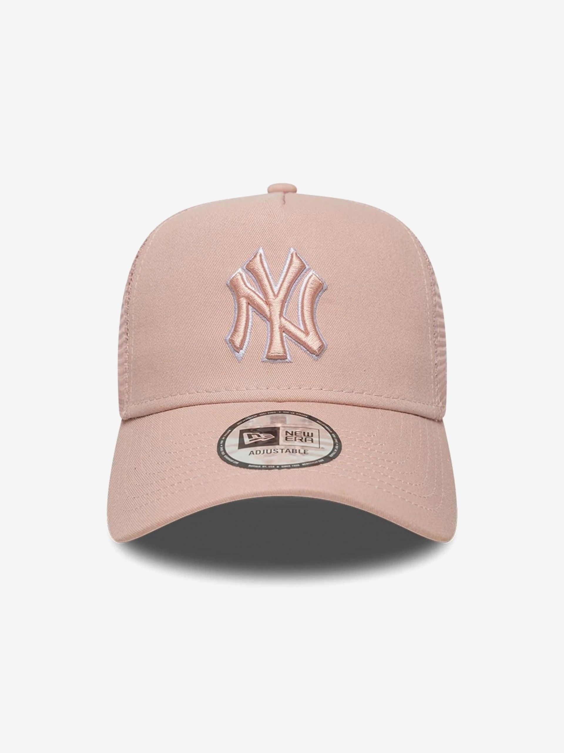 New Era New York Yankees Outline 9FORTY E-Frame Trucker Pink Cap