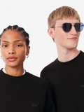 Sudadera Lacoste de Felpa Gruesa Loose Fit Negra Sudadera Lacoste de Felpa Gruesa Loose Fit Negra