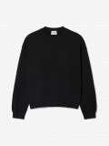 Sudadera Lacoste de Felpa Gruesa Loose Fit Negra Sudadera Lacoste de Felpa Gruesa Loose Fit Negra