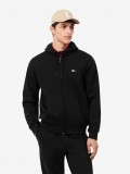 Chaqueta con Capucha Lacoste Zipped Fleece Negra Chaqueta con Capucha Lacoste Zipped Fleece Negra