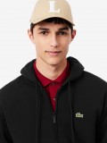 Chaqueta con Capucha Lacoste Zipped Fleece Negra Chaqueta con Capucha Lacoste Zipped Fleece Negra