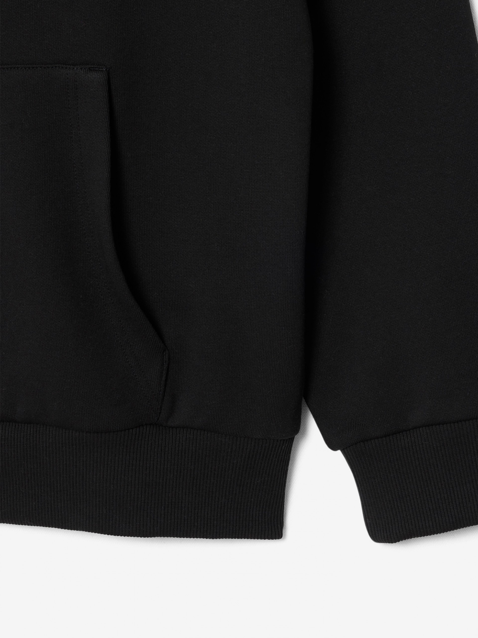 Lacoste Zipped Fleece Black Hooded Jacket