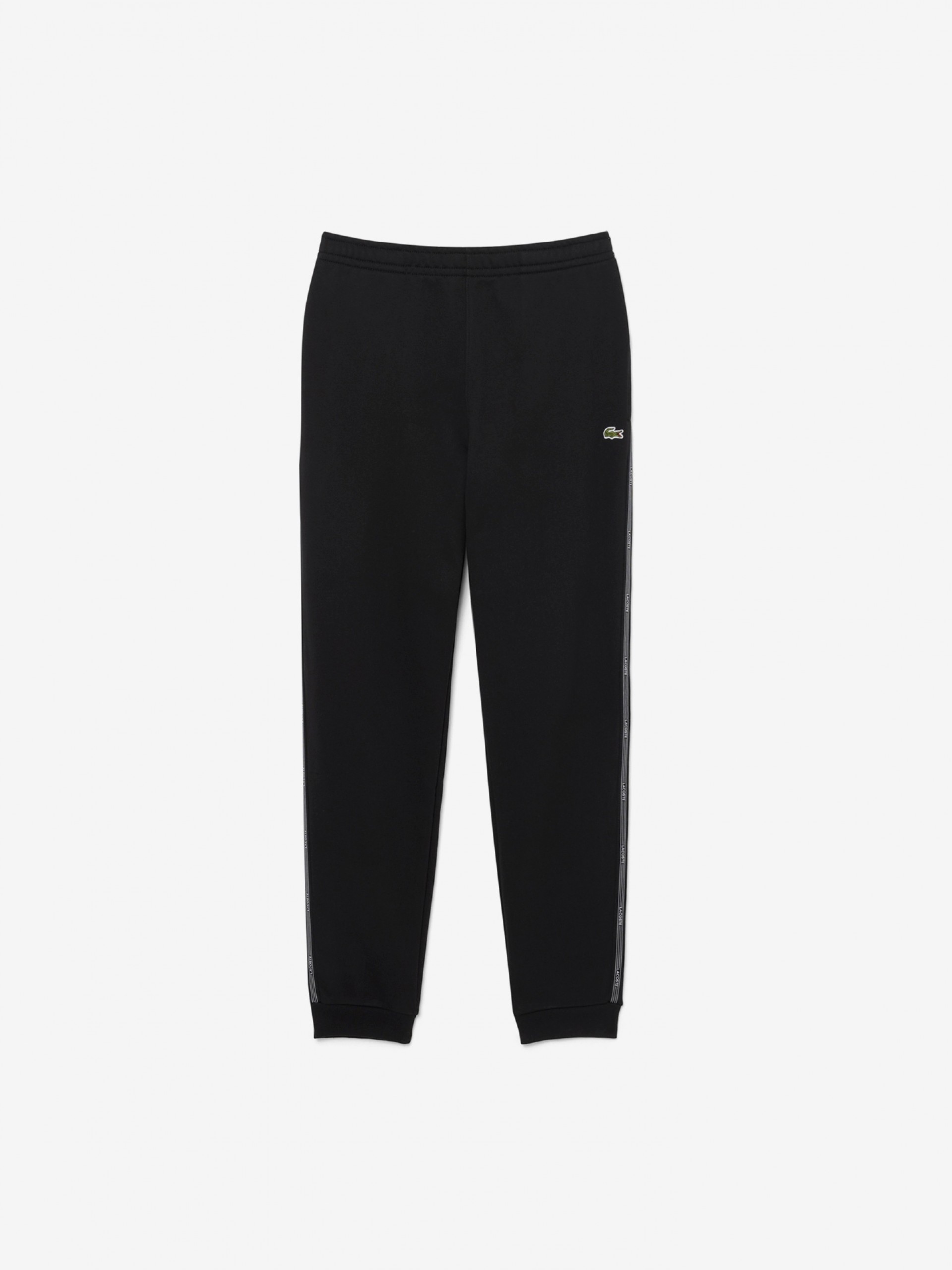 Pantalones de Chándal Lacoste con Raya y Logo Negros