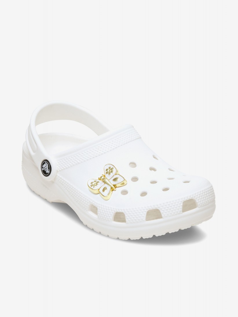 Pin Crocs Jibbitz Mariposa Dorada Perla Pin Crocs Jibbitz Mariposa Dorada Perla