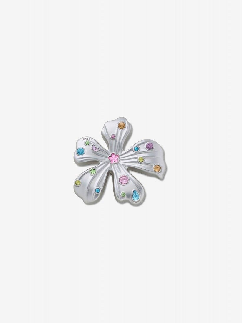 Crocs Silver Flower Jibbitz