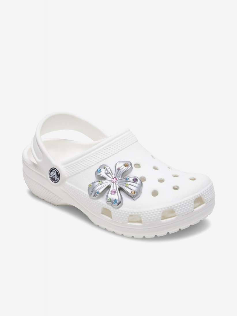Crocs Silver Flower Jibbitz