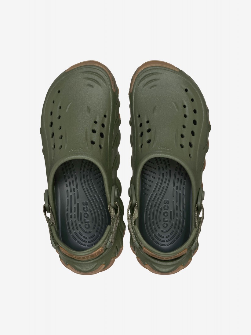 Sandálias Crocs Echo Gum RO Clog Verdes e Camel Sandálias Crocs Echo Gum RO Clog Verdes e Camel