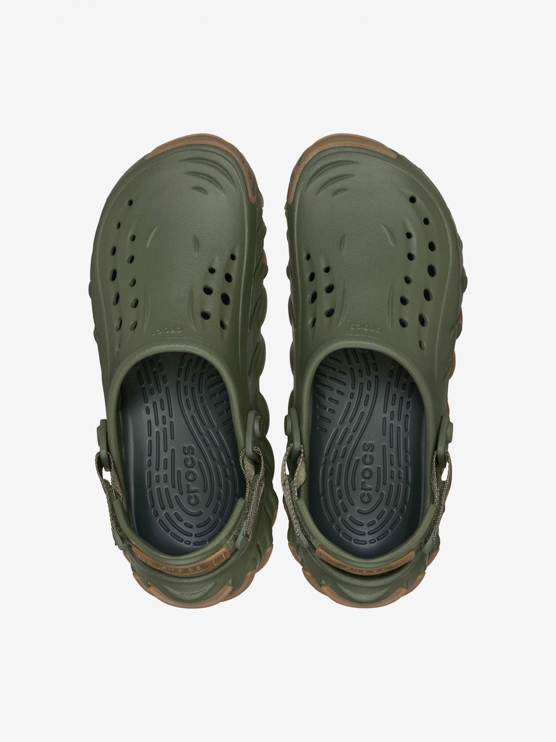 Sandalias Crocs Echo Gum RO Clog Verdes y Camel