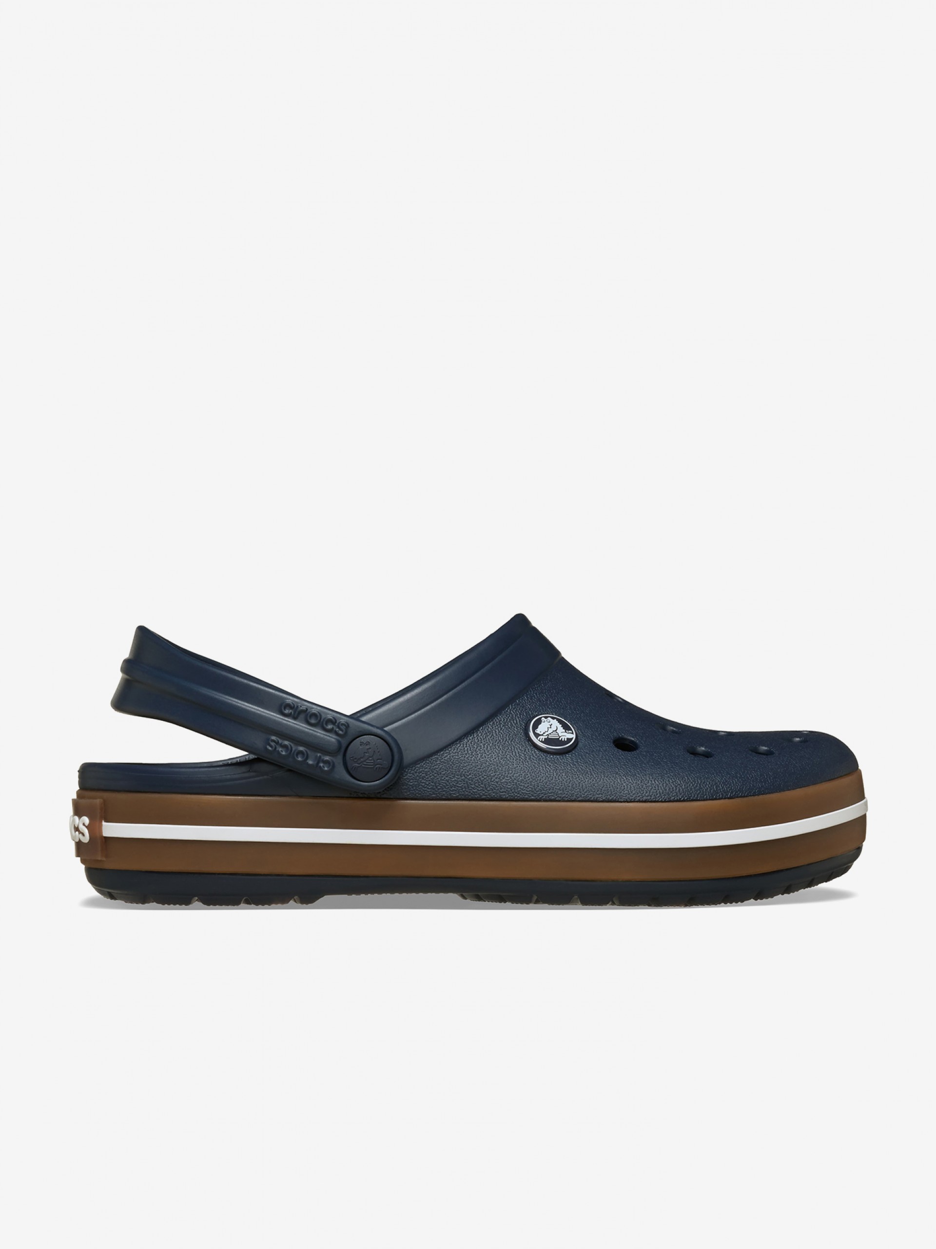 Sandalias Crocs Crocband Gum Clog Azules y Marrones