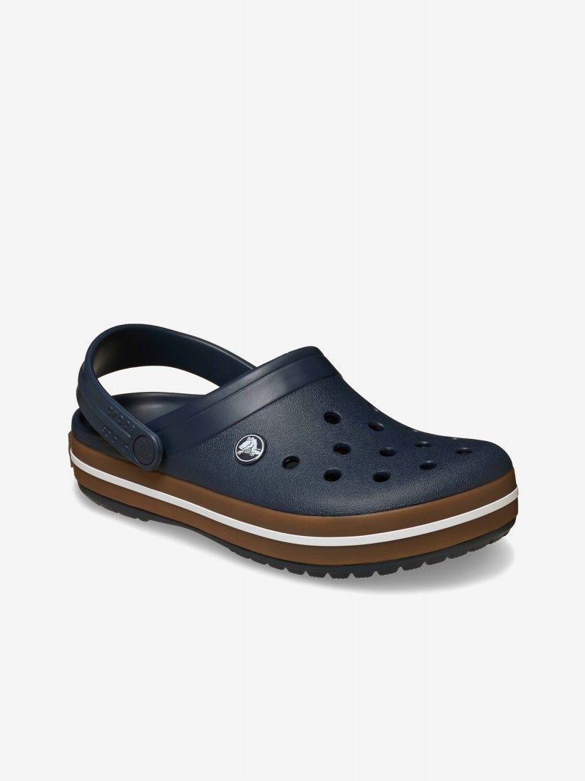 Sandálias Crocs Crocband Gum Clog Azuis e Castanhas Sandálias Crocs Crocband Gum Clog Azuis e Castanhas
